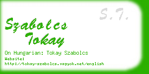 szabolcs tokay business card